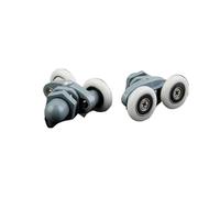 ZHAOQIN Ruedas Mampara Ducha Juego de 4 a 8 Piezas de 23 mm y 25 mm for Cabina de Ducha corrediza, Accesorios for Puerta de Cristal, polea con Rodillo y Doble Corredor, herrajes oscilantes(4pcs,25mm)