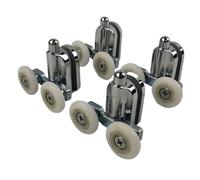 ZHAOQIN Ruedas Mampara Ducha Rodillo/Rueda For Puerta De Ducha, Parte Inferior Y Superior, Ruedas/Corredores For Mamparas De Ducha(4pcs Lower Part,Diameter 25mm)