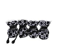 ZHAOQIN Zapatos Perro 4 Unids/Set Impermeable Invierno Zapatos for Perros Botas Antideslizantes Lluvia Nieve Calzado Grueso Cálido(D,5)