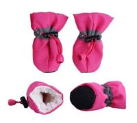 ZHAOQIN Zapatos Perro 4 Unids/Set Zapatos for Perros Impermeables Botas De Lluvia Antideslizantes Cálidas Invierno Calzado Apto for Pequeños Gatos Botines for Cachorros Accesorios(17,5)