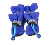 ZHAOQIN Zapatos Perro 4 Unids/Set Zapatos for Perros Impermeables Botas De Lluvia Antideslizantes Calzado Apto for Gatos Pequeños Cachorros Botines(Blue,5)