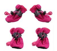 ZHAOQIN Zapatos Perro 4 Unids/Set Zapatos for Perros Impermeables Botas De Lluvia Antideslizantes Calzado Apto for Gatos Pequeños Cachorros Botines(17,5)