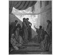 ZHAOSHAN Famoso Arte Impresión Impresion Lienzo Battesimo di Cornelio il centurione Cornelio il centurione riceve la fede di Gesù Cristo di Gustave Dore para Decoración de Paredes 60x90cm