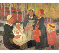 ZHAOSHAN Famoso Arte Impresión Impresion Lienzo Bretoni nella foresta di goat di Paul Sérusier para la Decoración del Hogar de la Oficina 60x90cm
