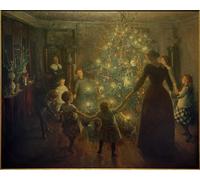 ZHAOSHAN Famoso Arte Impresión Impresion Lienzo Buon Natale di Viggo Johansen para la Decoración del Hogar de la Oficina 60x90cm