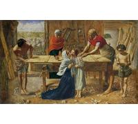 ZHAOSHAN Famoso Arte Impresión Impresion Lienzo Cristo nella casa dei suoi genitori di John Everett Millais para Decoración de Paredes 60x90cm