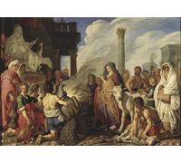 ZHAOSHAN Famoso Arte Impresión Impresion Lienzo Didos Sacrificio a Giunone di Pieter Lastman para la Decoración del Hogar de la Oficina 60x90cm