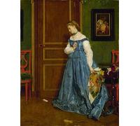 ZHAOSHAN Famoso Arte Impresión Impresion Lienzo Esitazione Possibilmente Madame Monteaux di Alfred Emile Stevens para Decoración de dormitorio 60x90cm
