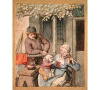 ZHAOSHAN Famoso Arte Impresión Impresion Lienzo il bambino e la bambola di Adriaen Jansz Van Ostade para Decoración de Paredes 60x90cm