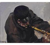 ZHAOSHAN Famoso Arte Impresión Impresion Lienzo il musicista di Christian Krohg para la Decoración del Hogar de la Oficina 60x90cm