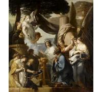ZHAOSHAN Famoso Arte Impresión Impresion Lienzo Il Sacrificio Di Sébastien Bourdon para la Decoración del Hogar de la Oficina 60x90cm