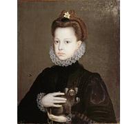 ZHAOSHAN Famoso Arte Impresión Impresion Lienzo Infanta Isabella Clara Eugenia Figlia di Filippo II di Spagna di Sanchez Coello para Decoración de Paredes 60x90cm