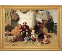 ZHAOSHAN Famoso Arte Impresión Impresion Lienzo la nave degli immigrati di John Charles Dollman para Decoración de Paredes 60x90cm