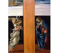 ZHAOSHAN Famoso Arte Impresión Impresion Lienzo la Vergine Annunciata e l'Arcangelo Gabriele di Sandro Botticelli para la Decoración del Hogar de la Oficina 60x90cm