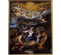 ZHAOSHAN Famoso Arte Impresión Impresion Lienzo l'Adorazione dei pastori Dipinto di Annibale Carracci para Decoración de dormitorio 60x90cm