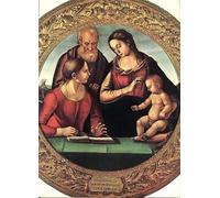 ZHAOSHAN Famoso Arte Impresión Impresion Lienzo Lady col Bambino san Giuseppe e un altro santo di Luca Signorelli para Decoración de Paredes 60x90cm