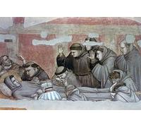 ZHAOSHAN Famoso Arte Impresión Impresion Lienzo Morte di S. e Ispezione delle Stimmate di Giotto Di Bondone para Decoración de dormitorio 60x90cm