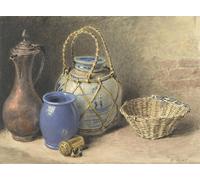 ZHAOSHAN Famoso Arte Impresión Impresion Lienzo Natura morta con barattolo di zenzero di William Henry Hunt para la Decoración del Hogar de la Oficina 60x90cm
