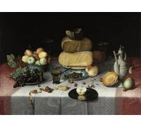 ZHAOSHAN Famoso Arte Impresión Impresion Lienzo Natura morta con formaggio di Floris Claesz Van Dyck para la Decoración del Hogar de la Oficina 60x90cm