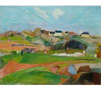 ZHAOSHAN Famoso Arte Impresión Impresion Lienzo Paesaggio A Le Pouldu Di Paul Gauguin para la Decoración del Hogar de la Oficina 60x90cm