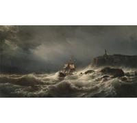 ZHAOSHAN Famoso Arte Impresión Impresion Lienzo Relitto sull'isola di Jersey di Mauritz Frederik Hendrik De para Decoración de dormitorio 60x90cm