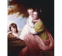 ZHAOSHAN Famoso Arte Impresión Impresion Lienzo Ritratto di gruppo di Dorothy Stables e le sue figlie di George Romney para Decoración de Paredes 60x90cm