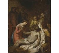 ZHAOSHAN Famoso Arte Impresión Impresion Lienzo Studio del Compianto sul Cristo Morto di Benjamin West para Decoración de Paredes 60x90cm