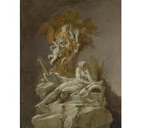 ZHAOSHAN Famoso Arte Impresión Impresion Lienzo Studio della fontana di François Boucher para la Decoración del Hogar de la Oficina 60x90cm