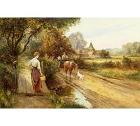 ZHAOSHAN Famoso Arte Impresión Impresion Lienzo un incontro sulla strada di Ernest Walbourn para la Decoración del Hogar de la Oficina 60x90cm