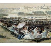 ZHAOSHAN Famoso Arte Impresión Impresion Lienzo Veduta della città di Madrid dall'Eremo di San Isidoro Dipinto di Francisco De Goya para Decoración de dormitorio 60x90cm
