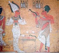 ZHAOSHAN Famoso Cartel del Lienzo Abstracto Cuadro Ay esegue la cerimonia apertura della bocca sulla mummia di Tutankhamon di un famoso artista para Decoración de Paredes 60x90cm