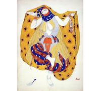 ZHAOSHAN Famoso Cartel del Lienzo Abstracto Cuadro Dipinto su tela Immagine per un ballerino Inposter un balletto prodotto per la prima volta da Leon Bakst para Decoración de Paredes 60x90cm