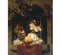 ZHAOSHAN Famoso Cartel del Lienzo Abstracto Cuadro Finestra durante una festa William Etty para Decoración de dormitorio 60x90cm