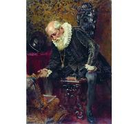 ZHAOSHAN Famoso Cartel del Lienzo Abstracto Cuadro il cavaliere avaro di Konstantin Yegorovich Makovsky para Decoración de Paredes 60x90cm
