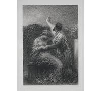 ZHAOSHAN Famoso Cartel del Lienzo Abstracto Cuadro il Mago Baltajar e Fatime di Ignace Henri Jean Fantin Latour para Decoración de Paredes 60x90cm