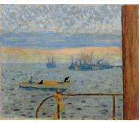 ZHAOSHAN Famoso Cartel del Lienzo Abstracto Cuadro il porto La Rade di Pierre Bonnard para Decoración de Paredes 60x90cm