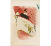 ZHAOSHAN Famoso Cartel del Lienzo Abstracto Cuadro la Loge con la maschera dorata di Henri De Toulouse Lautrec para Decoración de Paredes 60x90cm