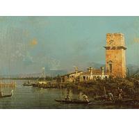 ZHAOSHAN Famoso Cartel del Lienzo Abstracto Cuadro la Torre della Malghera di Antonio Canal para Decoración de Paredes 60x90cm