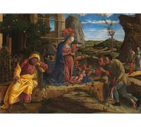 ZHAOSHAN Famoso Cartel del Lienzo Abstracto Cuadro l'Adorazione dei pastori di Andrea Mantegna para Decoración de dormitorio 60x90cm