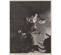 ZHAOSHAN Famoso Cartel del Lienzo Abstracto Cuadro l'angelo che libera San Pietro dalla prigione di Gerrit Van Honthorst para Decoración de Paredes 60x90cm