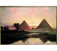 ZHAOSHAN Famoso Cartel del Lienzo Abstracto Cuadro le Piramidi di Giza di Seddon para la Decoración del Hogar de la Oficina 60x90cm
