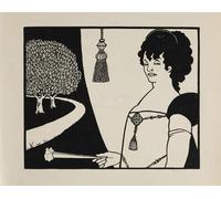ZHAOSHAN Famoso Cartel del Lienzo Abstracto Cuadro Madame Rejane da un libro di cinquanta disegni di Aubrey Beardsley para Decoración de dormitorio 60x90cm