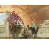 ZHAOSHAN Famoso Cartel del Lienzo Abstracto Cuadro Rivali inconsci di Lawrence Alma Tadema para Decoración de Paredes 60x90cm