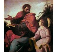 ZHAOSHAN Famoso Cartel del Lienzo Abstracto Cuadro San Matteo e l'angelo di Francisco De Zurbaran para la Decoración del Hogar de la Oficina 60x90cm