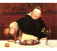 ZHAOSHAN Famoso Cuadro Pared Vintage Clásicas Poster Il pranzo del monaco di Walter Dendy Sadler para Decoración de dormitorio 60x90cm