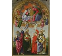 ZHAOSHAN Famoso Cuadro Pared Vintage Clásicas Poster Incoronazione della Vergine di Sandro Botticelli para Decoración de Paredes 60x90cm