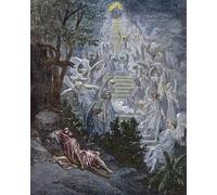 ZHAOSHAN Famoso Cuadro Pared Vintage Clásicas Poster Jacobs Dream Engraving in the Bible Illustree di Gustave Dore para la Decoración del Hogar de la Oficina 60x90cm