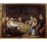 ZHAOSHAN Famoso Cuadro Pared Vintage Clásicas Poster la Lady della Carità Dipinto di Jean Baptiste Greuze para la Decoración del Hogar de la Oficina 60x90cm
