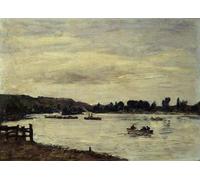 ZHAOSHAN Famoso Cuadro Pared Vintage Clásicas Poster la Senna vicino a Rouen di Eugene Louis Boudin para Decoración de Paredes 60x90cm