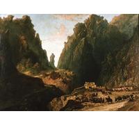 ZHAOSHAN Famoso Cuadro Pared Vintage Clásicas Poster Lanscape with Smugglers by Eugenio Lucas Velázquez para Decoración de Paredes 60x90cm